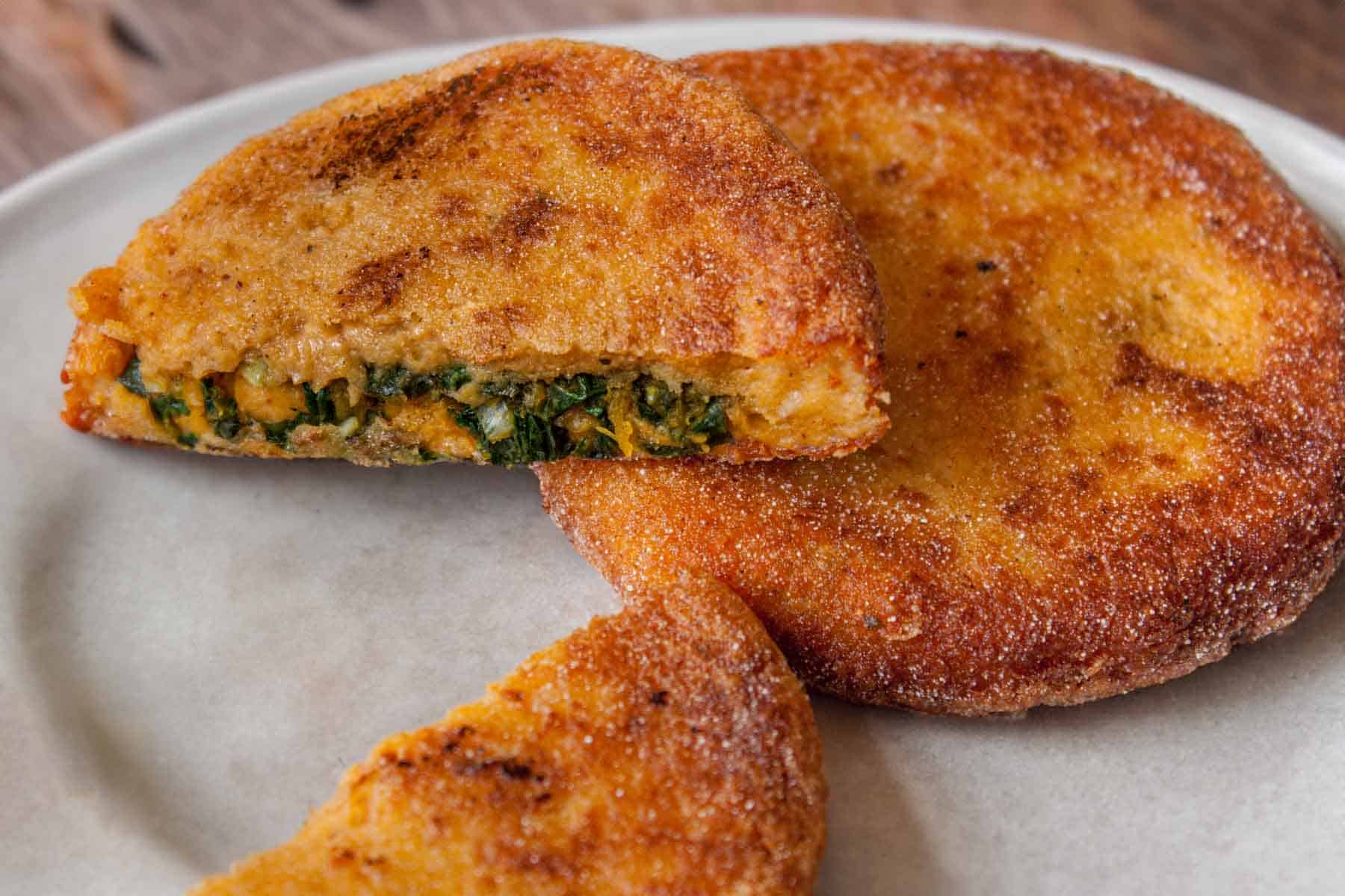 Stuffed Polenta Cakes