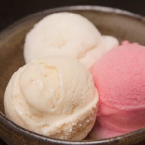 Rose Apple, Japanese Soy, and Rambutan Sorbets