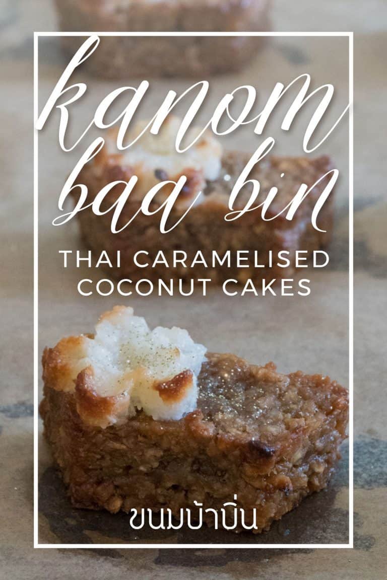 ขนมบ้าบิ่นกวนอบ Baked Kanom Baa Bin: Thai Coconut Candies - Messy Vegan ...